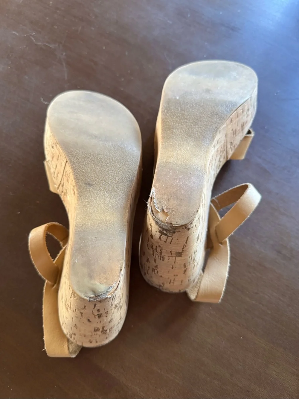 Kork-Ease Tan Cork Wedge Sandals